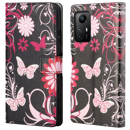 For Xiaomi Redmi Note 12S 4G Leather Phone Cover Pattern Printing Phone Case with Stand Wallet