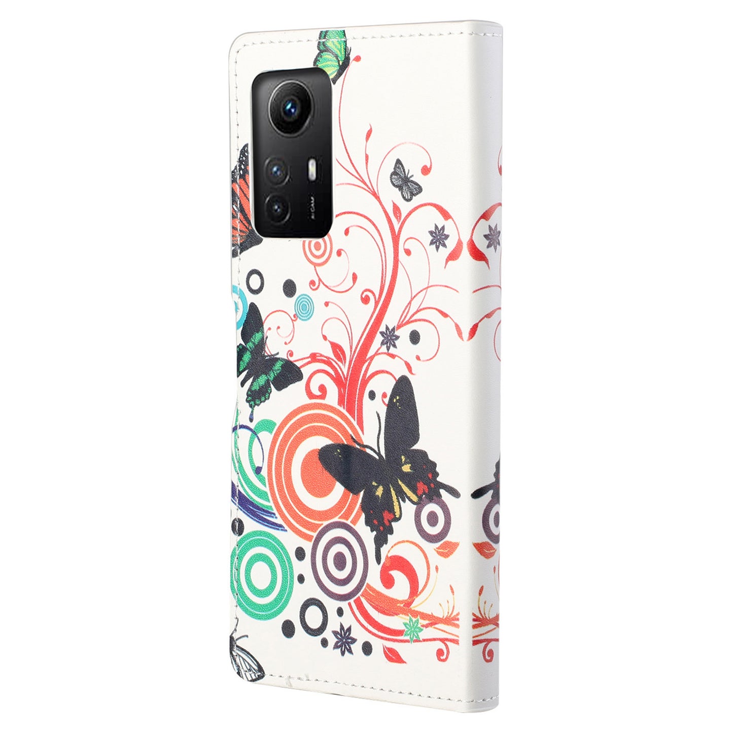 For Xiaomi Redmi Note 12S 4G Leather Phone Cover Pattern Printing Phone Case with Stand Wallet