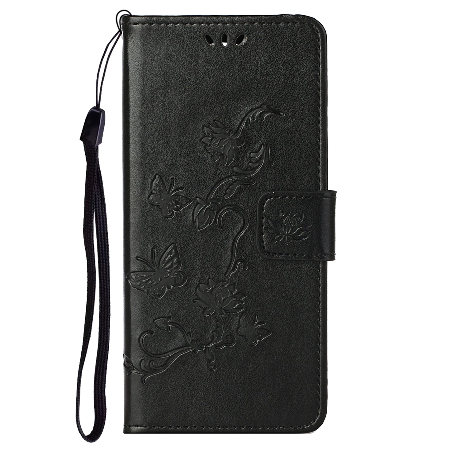 Leather Phone Case for Xiaomi Redmi Note 12S 4G Butterfly Flower Imprinted Flip Stand Wallet Cover
