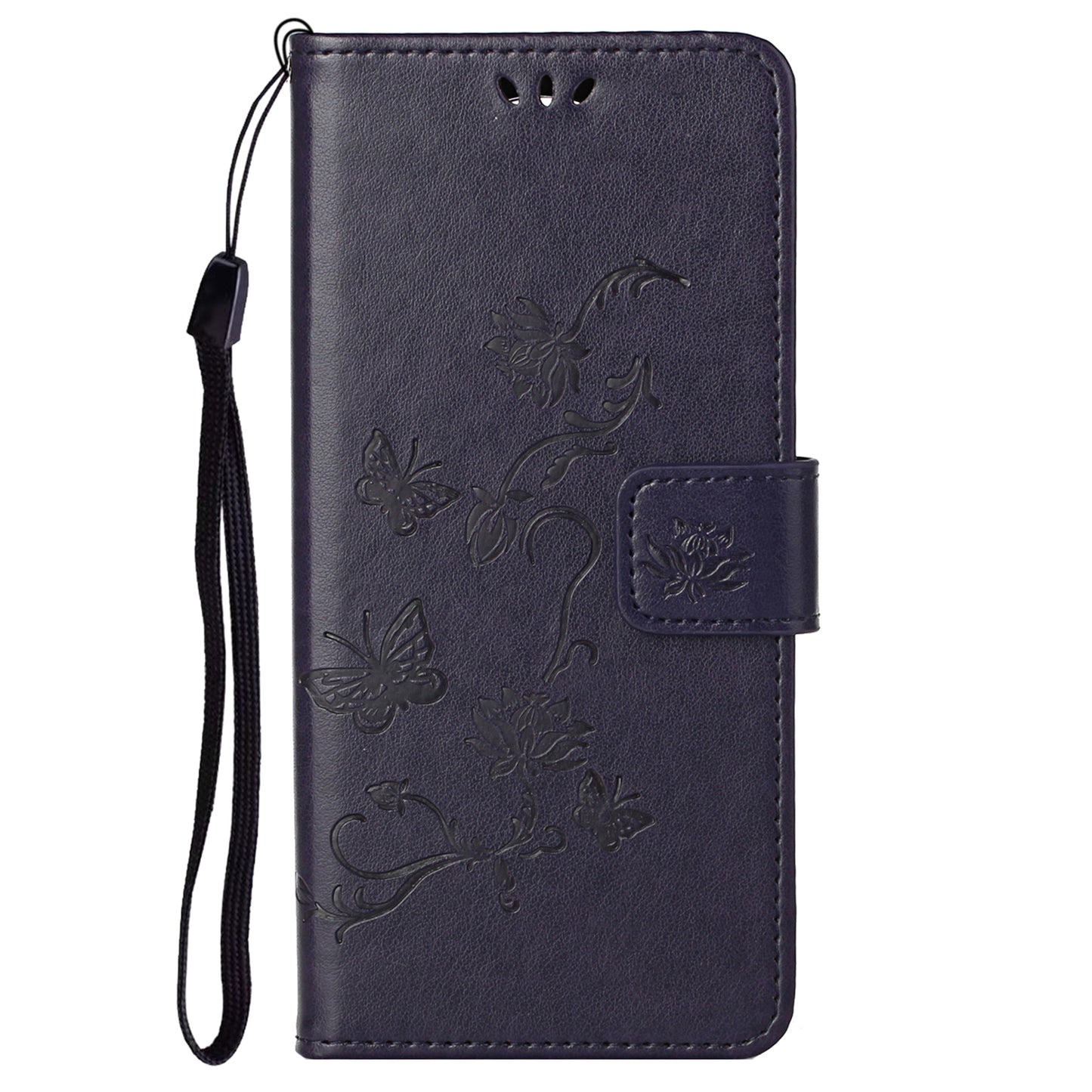 Leather Phone Case for Xiaomi Redmi Note 12S 4G Butterfly Flower Imprinted Flip Stand Wallet Cover