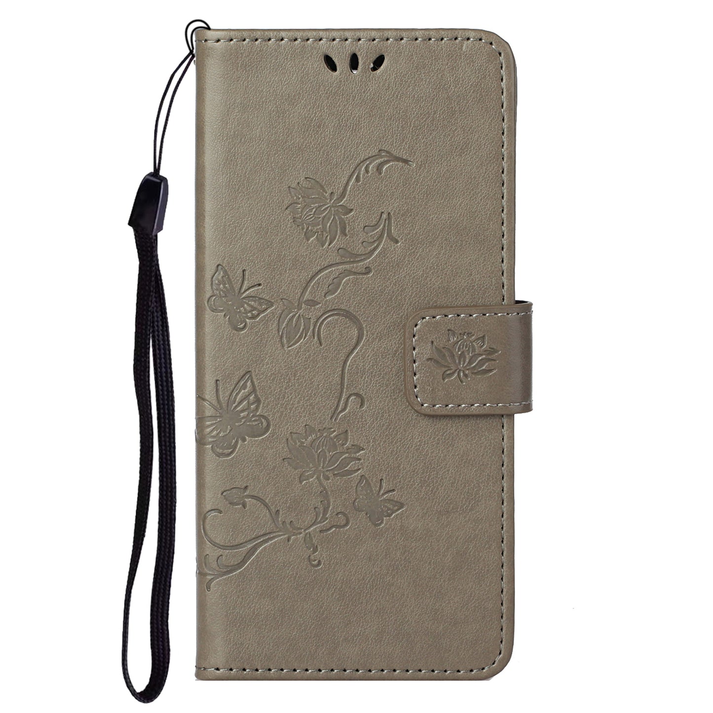 Leather Phone Case for Xiaomi Redmi Note 12S 4G Butterfly Flower Imprinted Flip Stand Wallet Cover