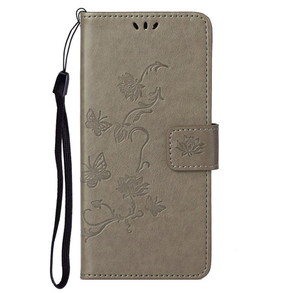 Leather Phone Case for Xiaomi Redmi Note 12S 4G Butterfly Flower Imprinted Flip Stand Wallet Cover
