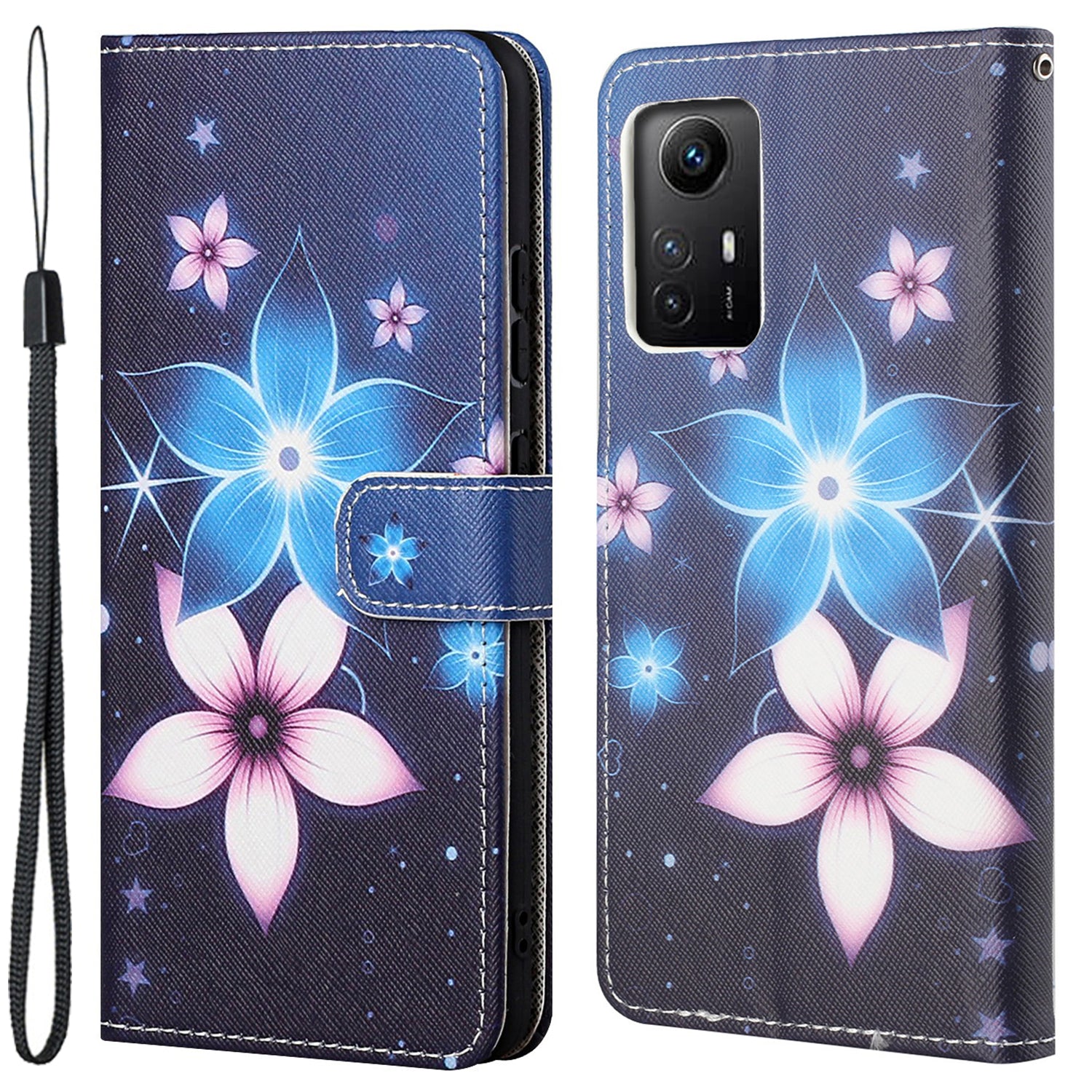 For Xiaomi Redmi Note 12S 4G Wallet Phone Case 3D Pattern Printing Stand Leather Phone Cover