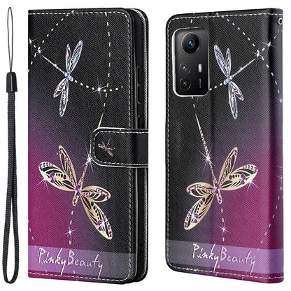 For Xiaomi Redmi Note 12S 4G Wallet Phone Case 3D Pattern Printing Stand Leather Phone Cover