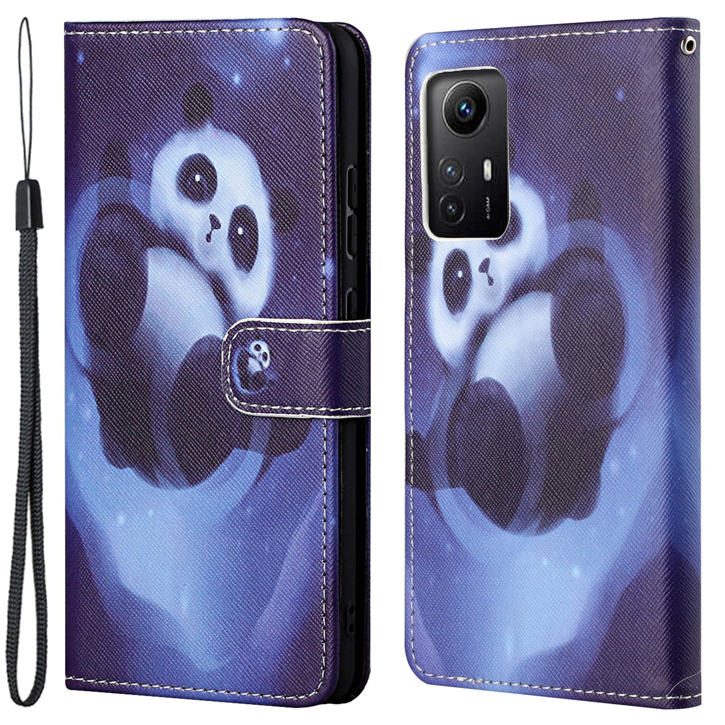 For Xiaomi Redmi Note 12S 4G Wallet Phone Case 3D Pattern Printing Stand Leather Phone Cover