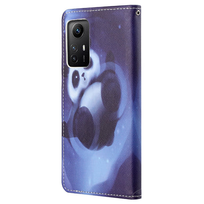 For Xiaomi Redmi Note 12S 4G Wallet Phone Case 3D Pattern Printing Stand Leather Phone Cover