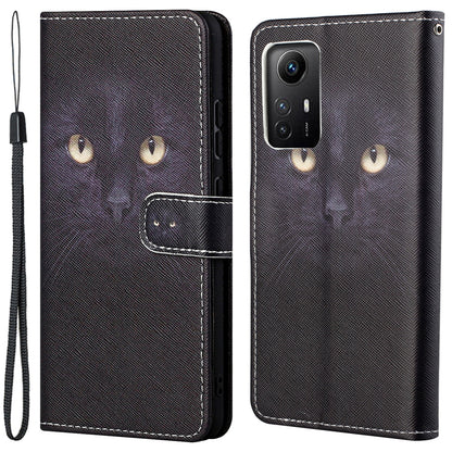 For Xiaomi Redmi Note 12S 4G Wallet Phone Case 3D Pattern Printing Stand Leather Phone Cover