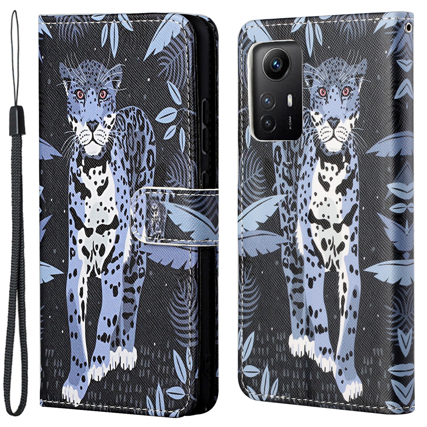 For Xiaomi Redmi Note 12S 4G Wallet Phone Case 3D Pattern Printing Stand Leather Phone Cover