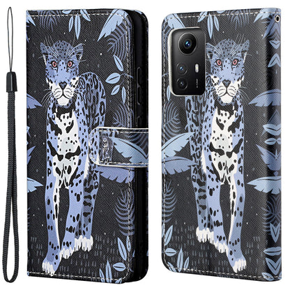 For Xiaomi Redmi Note 12S 4G Wallet Phone Case 3D Pattern Printing Stand Leather Phone Cover