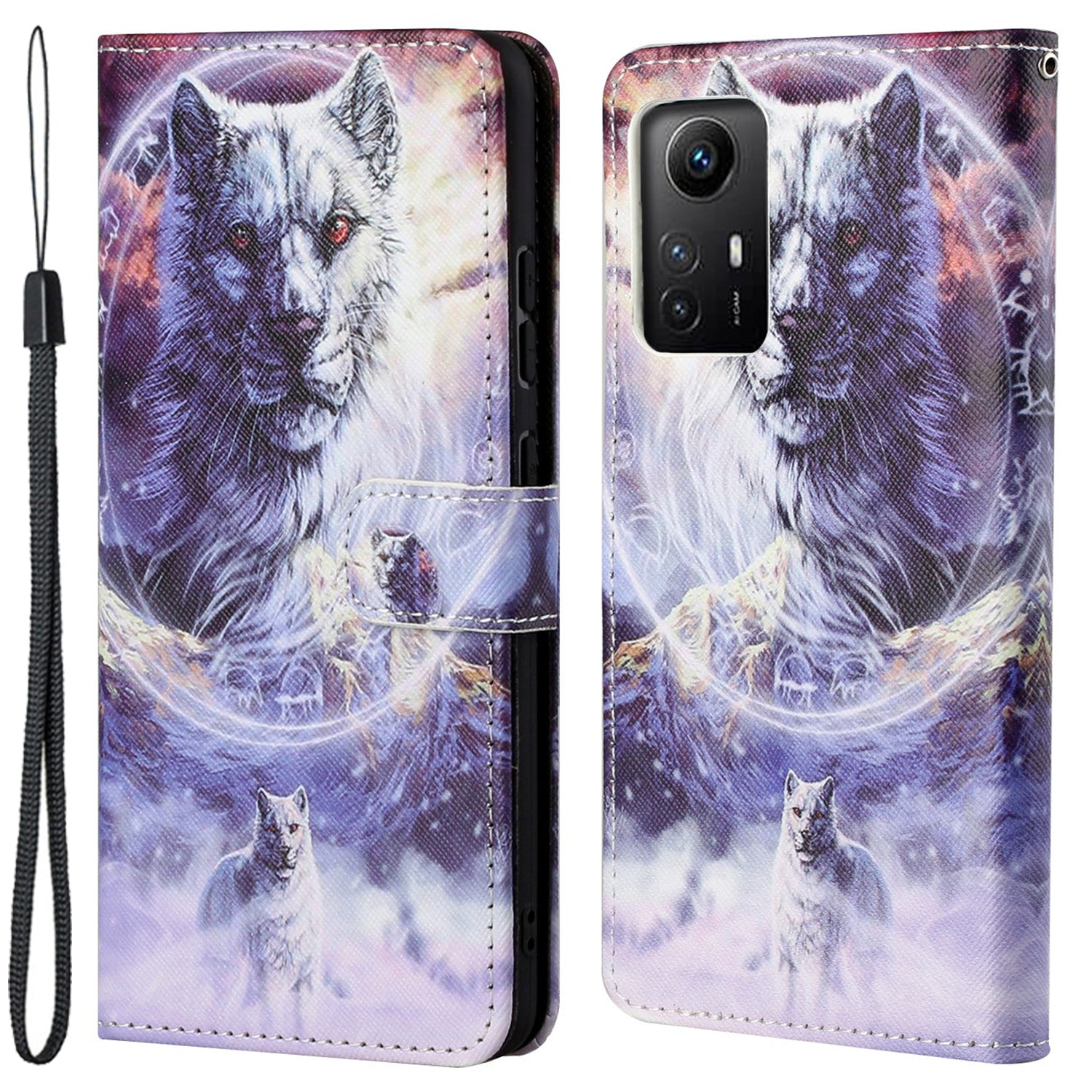 For Xiaomi Redmi Note 12S 4G Wallet Phone Case 3D Pattern Printing Stand Leather Phone Cover