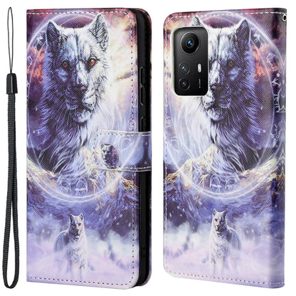 For Xiaomi Redmi Note 12S 4G Wallet Phone Case 3D Pattern Printing Stand Leather Phone Cover