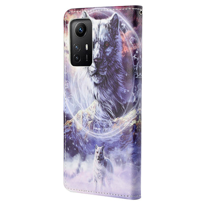 For Xiaomi Redmi Note 12S 4G Wallet Phone Case 3D Pattern Printing Stand Leather Phone Cover