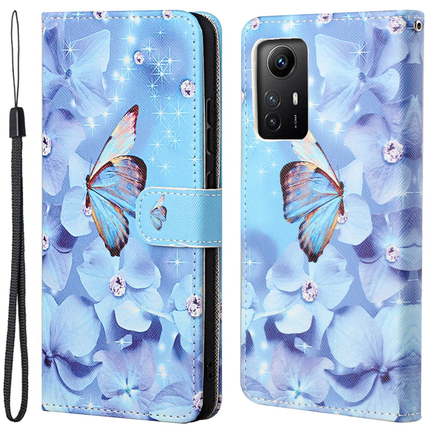 For Xiaomi Redmi Note 12S 4G Wallet Phone Case 3D Pattern Printing Stand Leather Phone Cover