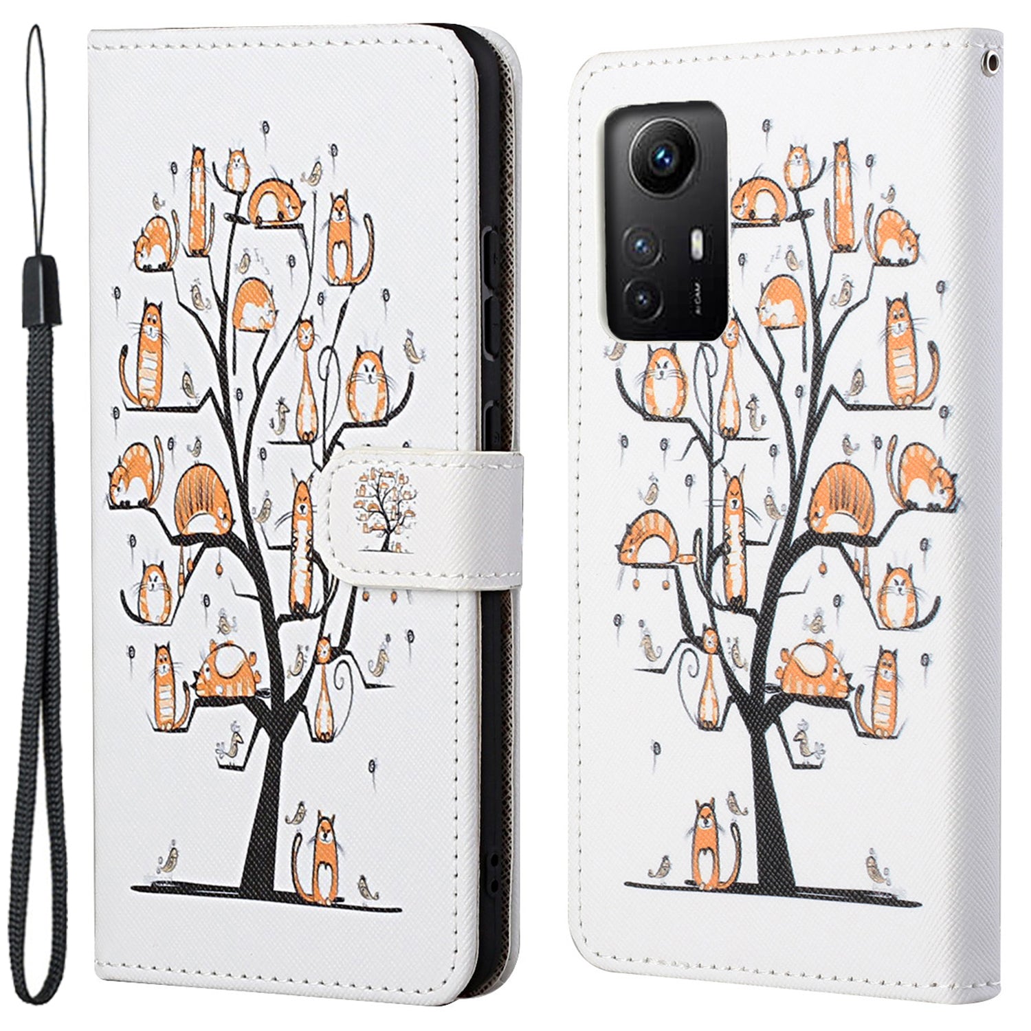 For Xiaomi Redmi Note 12S 4G Wallet Phone Case 3D Pattern Printing Stand Leather Phone Cover