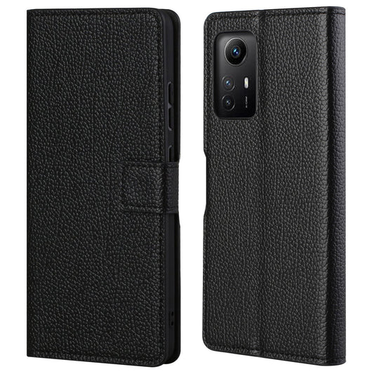 For Xiaomi Redmi Note 12S 4G Litchi Texture Cellphone Cover Phone Wallet Book Stand Phone Case
