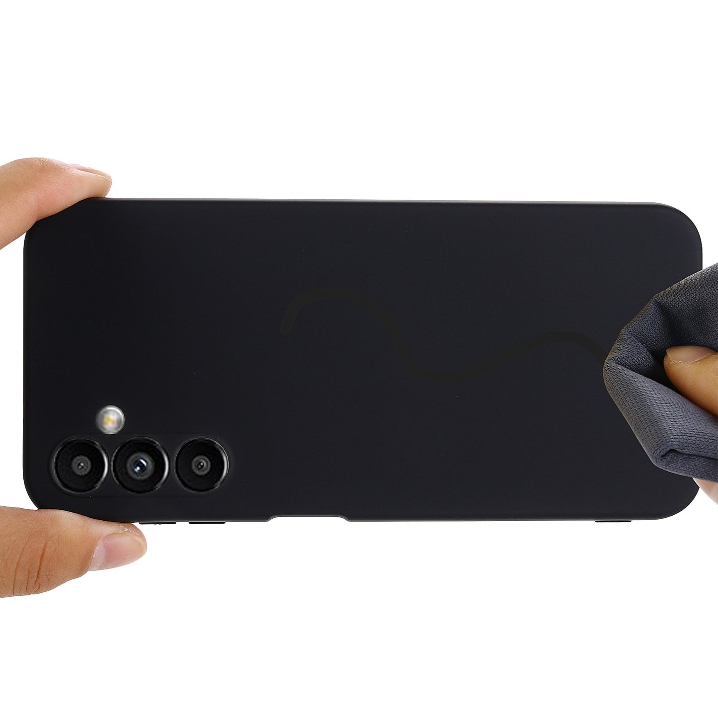 For Samsung Galaxy M54 5G / F54 5G Liquid Silicone Back Cover Drop-proof Mobile Phone Case with Soft Lining