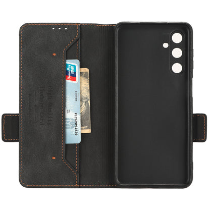 For Samsung Galaxy M54 5G / F54 5G Wallet Phone Case Hardware Decor PU Leather Cover with Stand