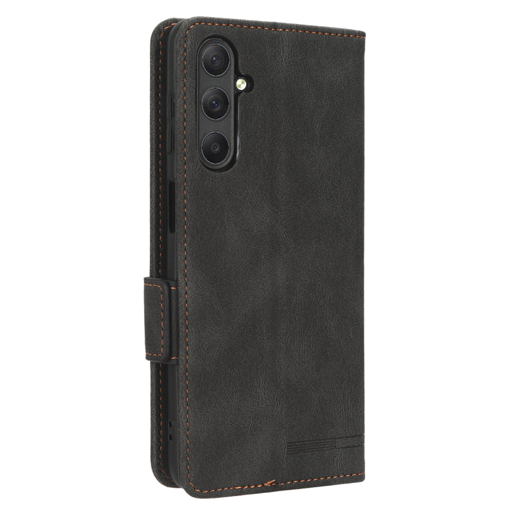 For Samsung Galaxy M54 5G / F54 5G Wallet Phone Case Hardware Decor PU Leather Cover with Stand