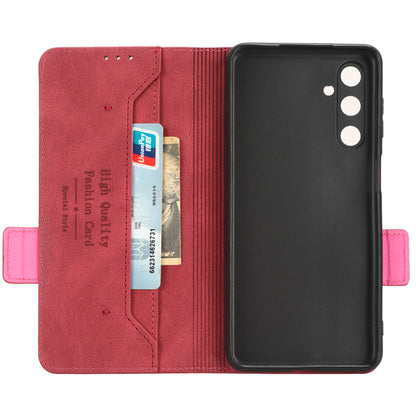 For Samsung Galaxy M54 5G / F54 5G Wallet Phone Case Hardware Decor PU Leather Cover with Stand