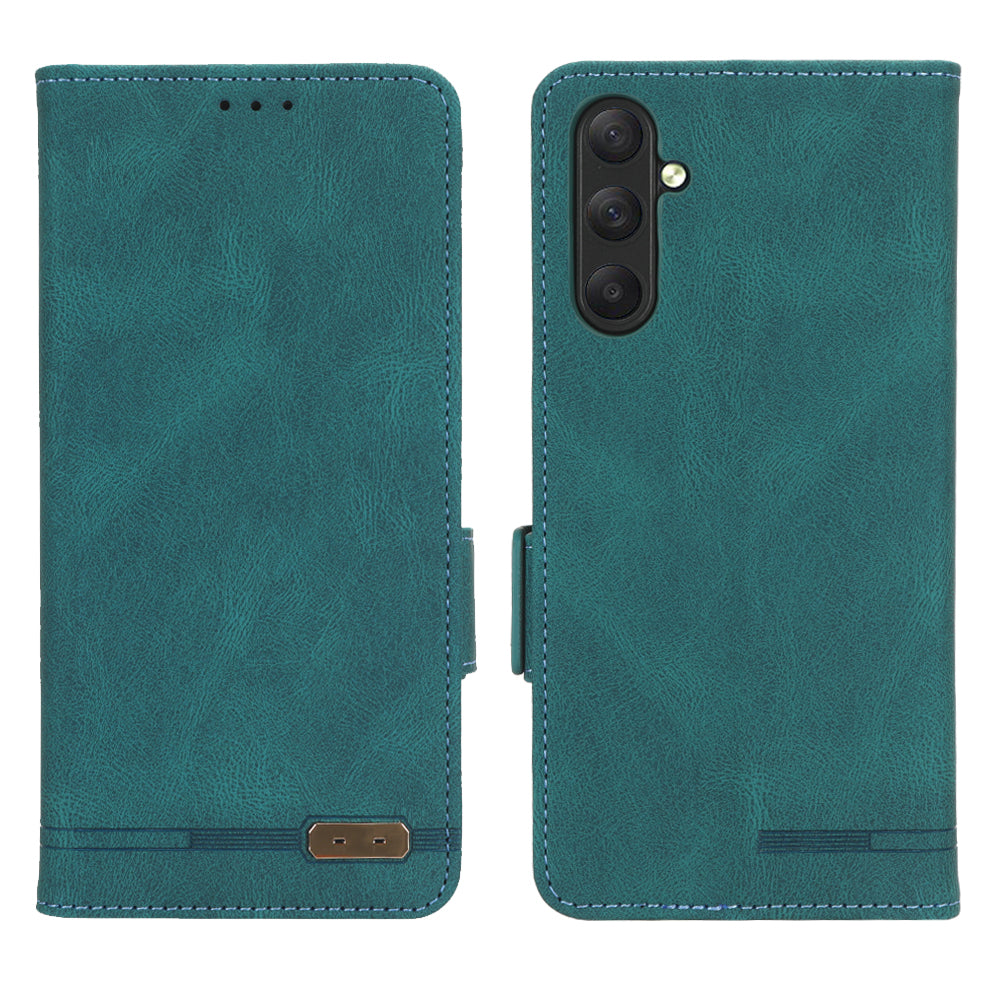 For Samsung Galaxy M54 5G / F54 5G Wallet Phone Case Hardware Decor PU Leather Cover with Stand