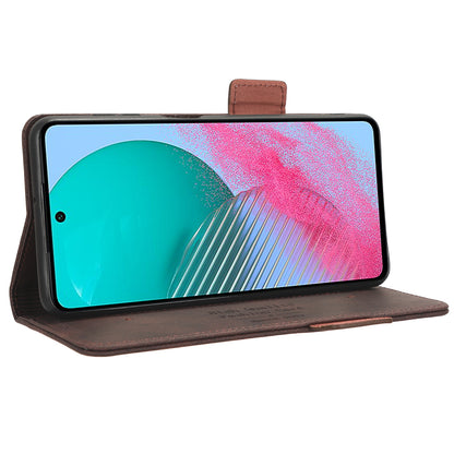For Samsung Galaxy M54 5G / F54 5G Wallet Phone Case Hardware Decor PU Leather Cover with Stand