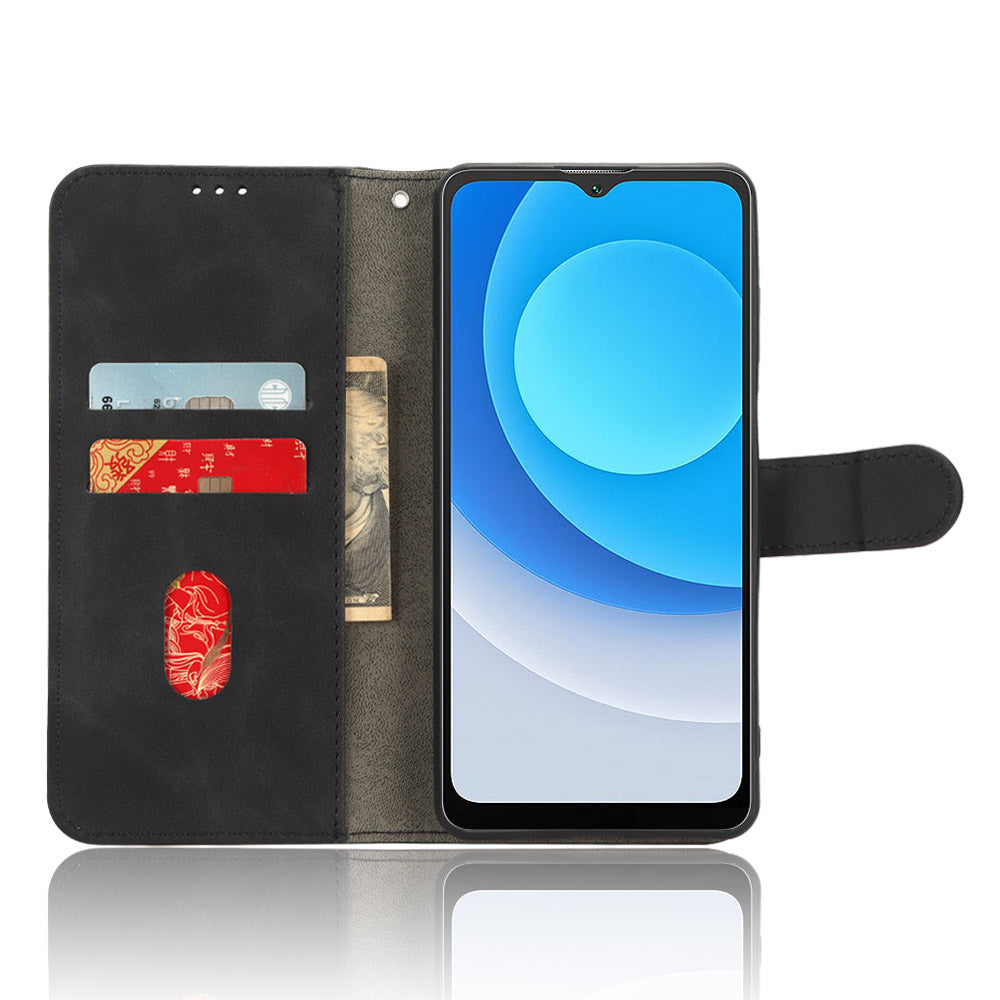 For Blackview A53 Pro PU Leather Flip Phone Case Stand Wallet Skin-touch Cover