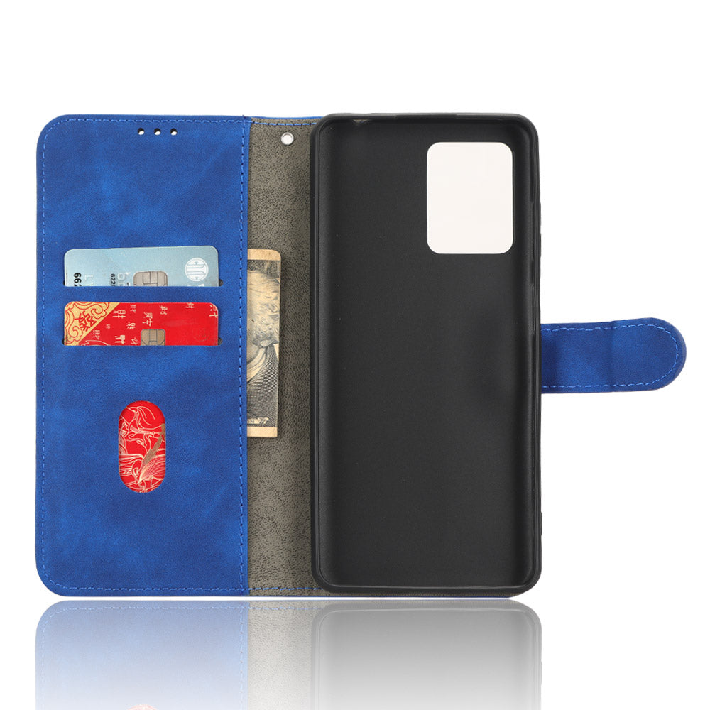 For Blackview A53 Pro PU Leather Flip Phone Case Stand Wallet Skin-touch Cover