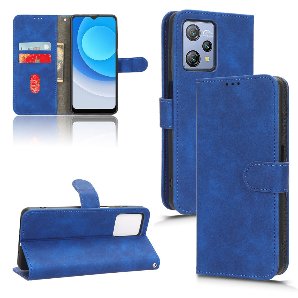 For Blackview A53 Pro PU Leather Flip Phone Case Stand Wallet Skin-touch Cover
