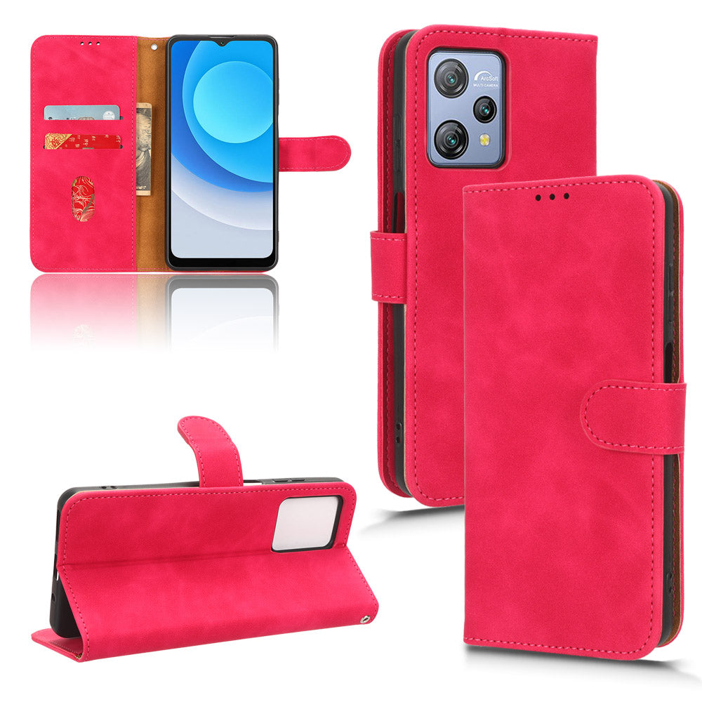 For Blackview A53 Pro PU Leather Flip Phone Case Stand Wallet Skin-touch Cover