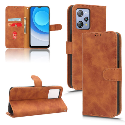 For Blackview A53 Pro PU Leather Flip Phone Case Stand Wallet Skin-touch Cover