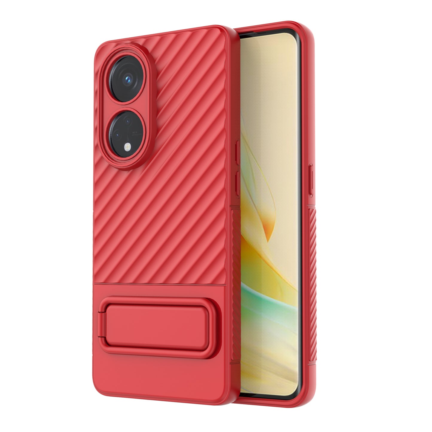 For Oppo Reno8 T 5G / A1 Pro 5G Kickstand TPU Back Cover Anti-drop Cell Phone Case