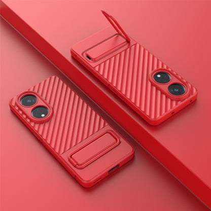 For Oppo Reno8 T 5G / A1 Pro 5G Kickstand TPU Back Cover Anti-drop Cell Phone Case