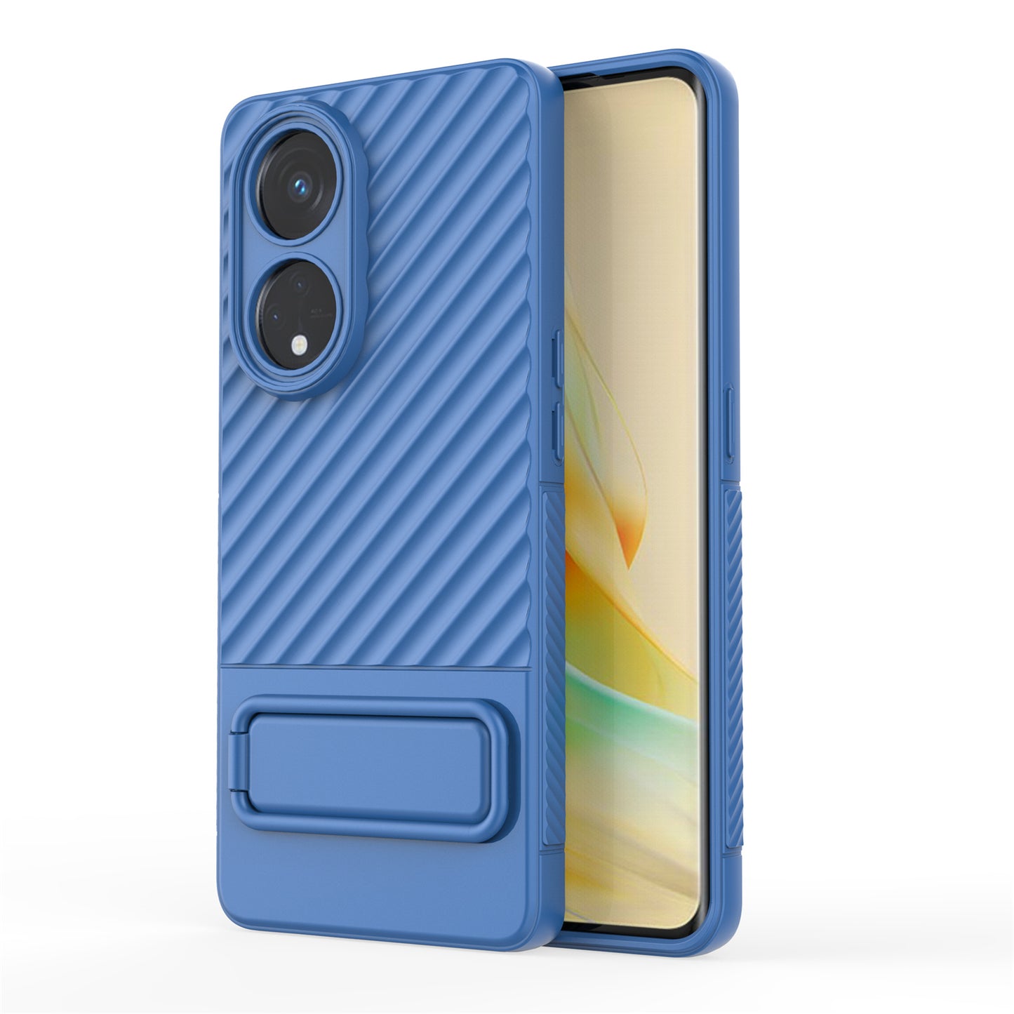 For Oppo Reno8 T 5G / A1 Pro 5G Kickstand TPU Back Cover Anti-drop Cell Phone Case