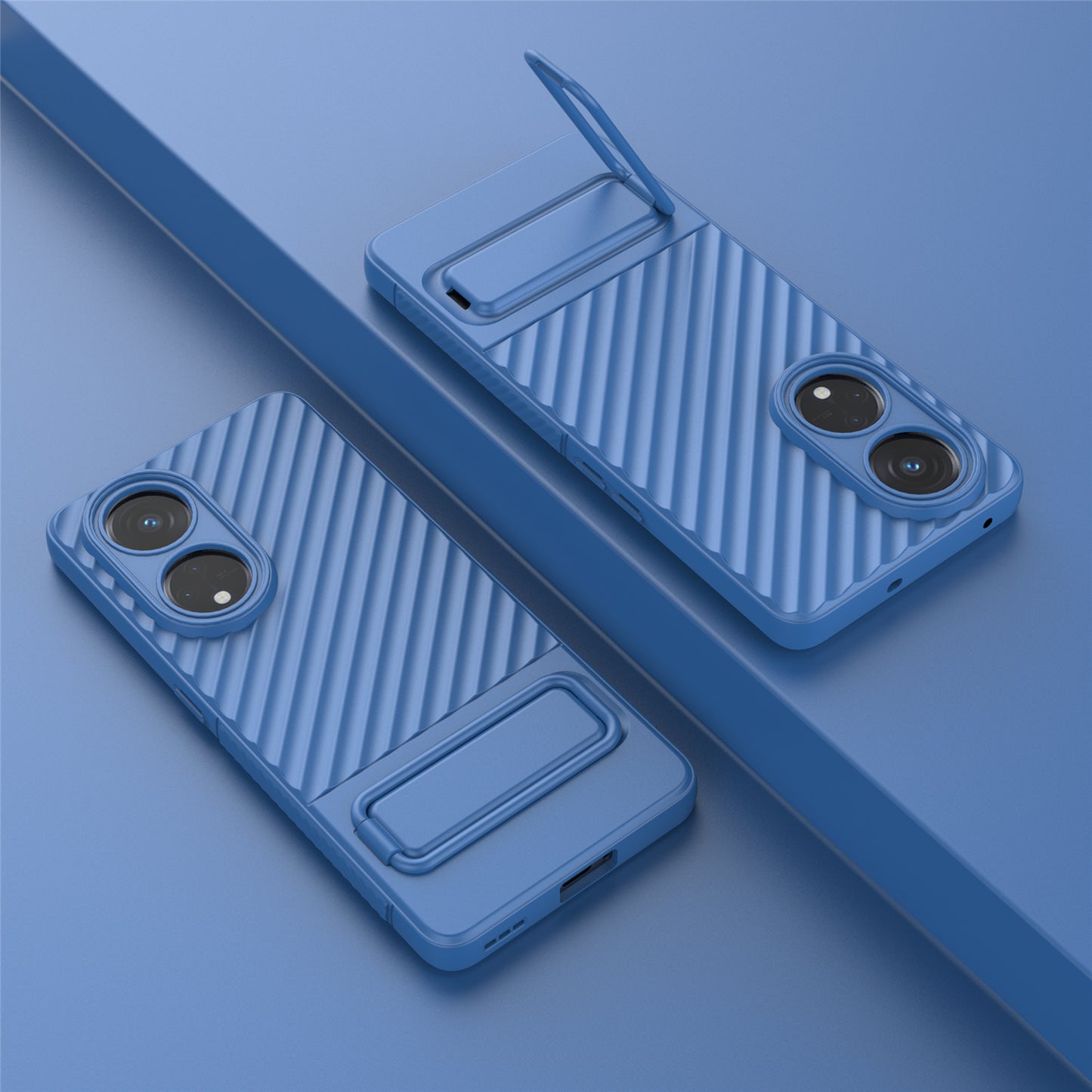 For Oppo Reno8 T 5G / A1 Pro 5G Kickstand TPU Back Cover Anti-drop Cell Phone Case