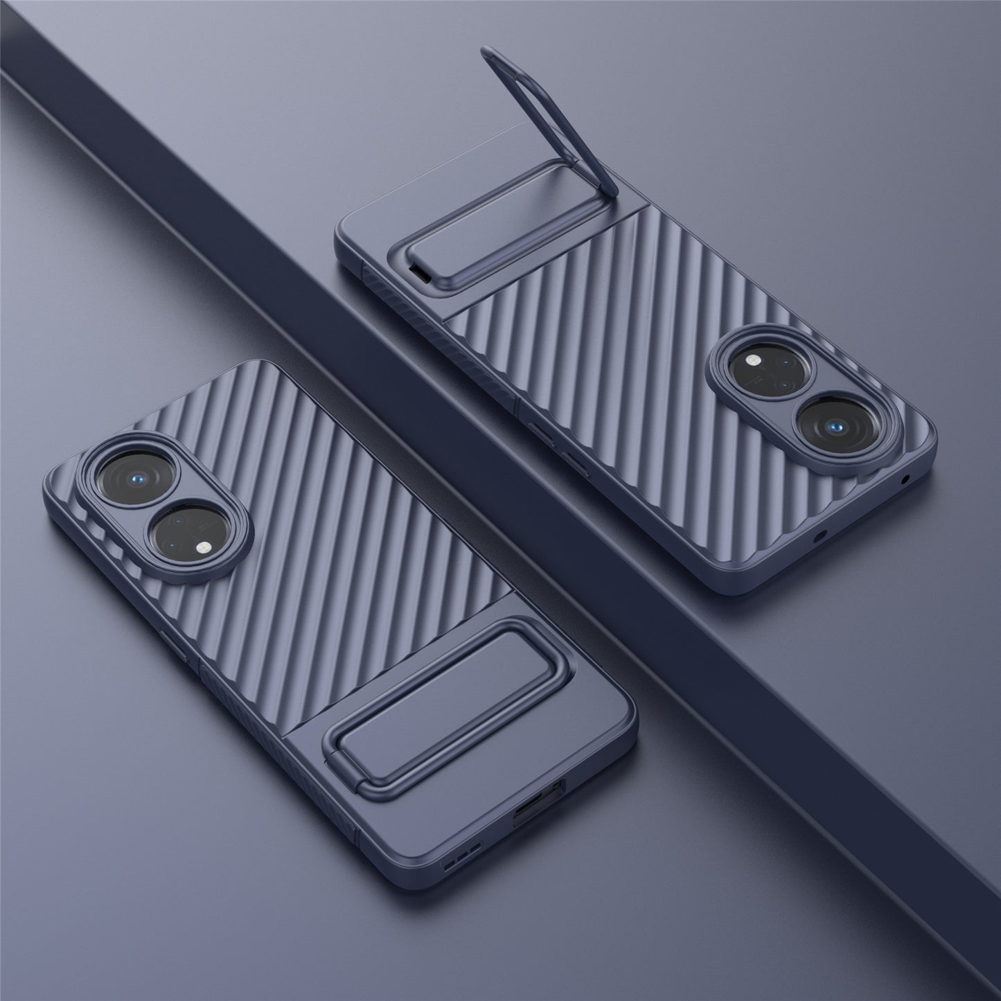 For Oppo Reno8 T 5G / A1 Pro 5G Kickstand TPU Back Cover Anti-drop Cell Phone Case