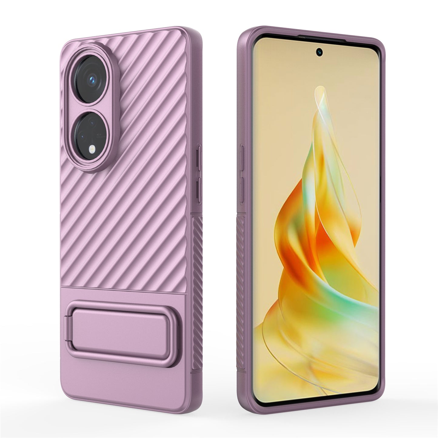 For Oppo Reno8 T 5G / A1 Pro 5G Kickstand TPU Back Cover Anti-drop Cell Phone Case