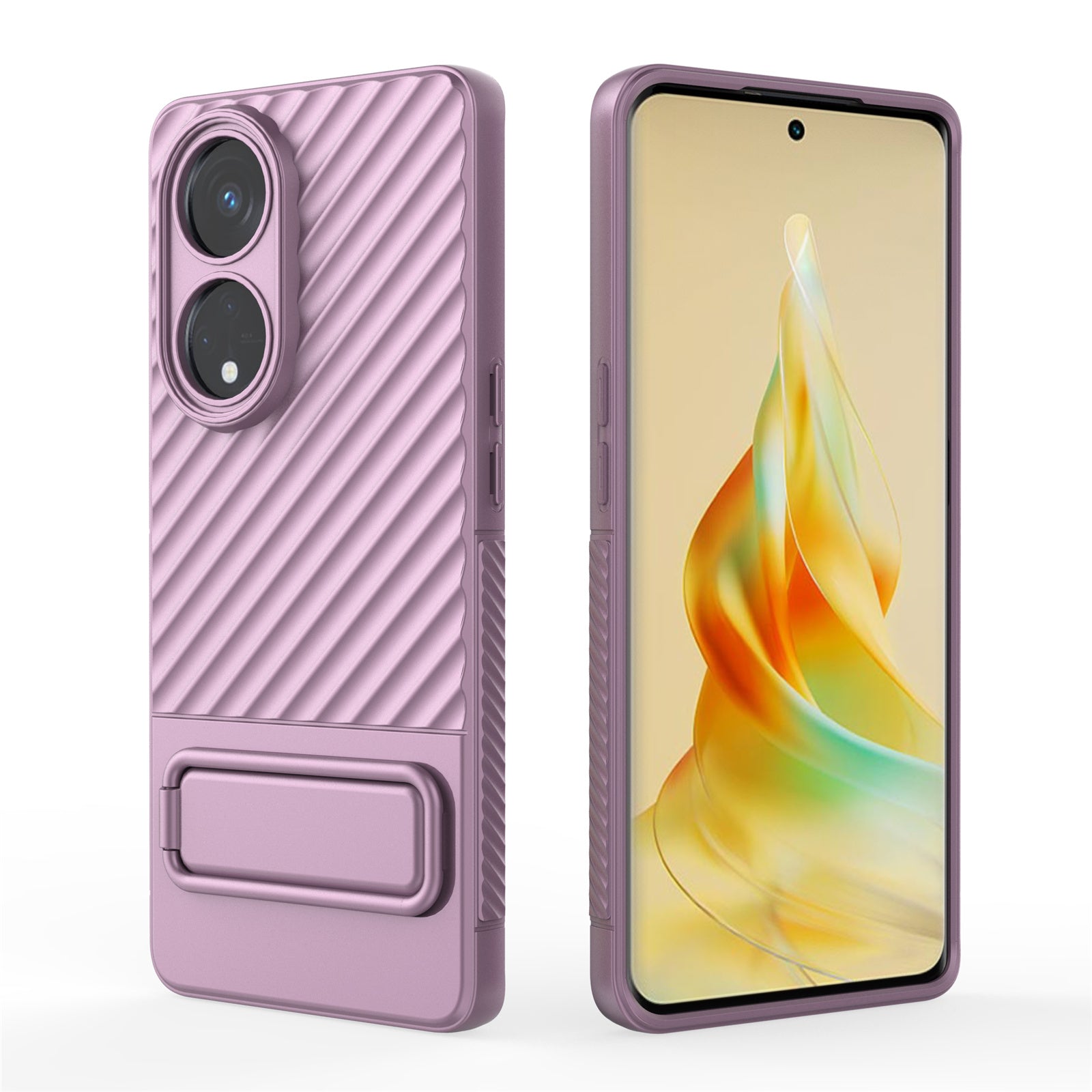 For Oppo Reno8 T 5G / A1 Pro 5G Kickstand TPU Back Cover Anti-drop Cell Phone Case