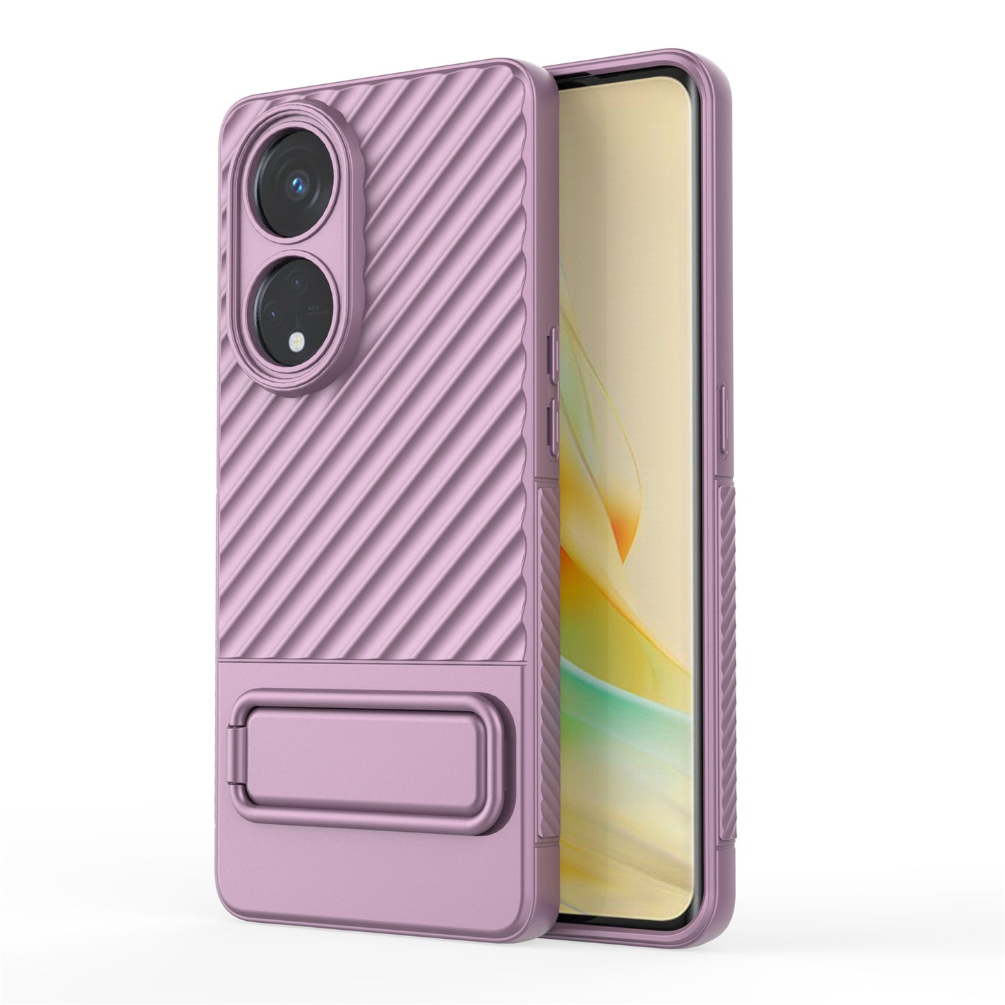 For Oppo Reno8 T 5G / A1 Pro 5G Kickstand TPU Back Cover Anti-drop Cell Phone Case