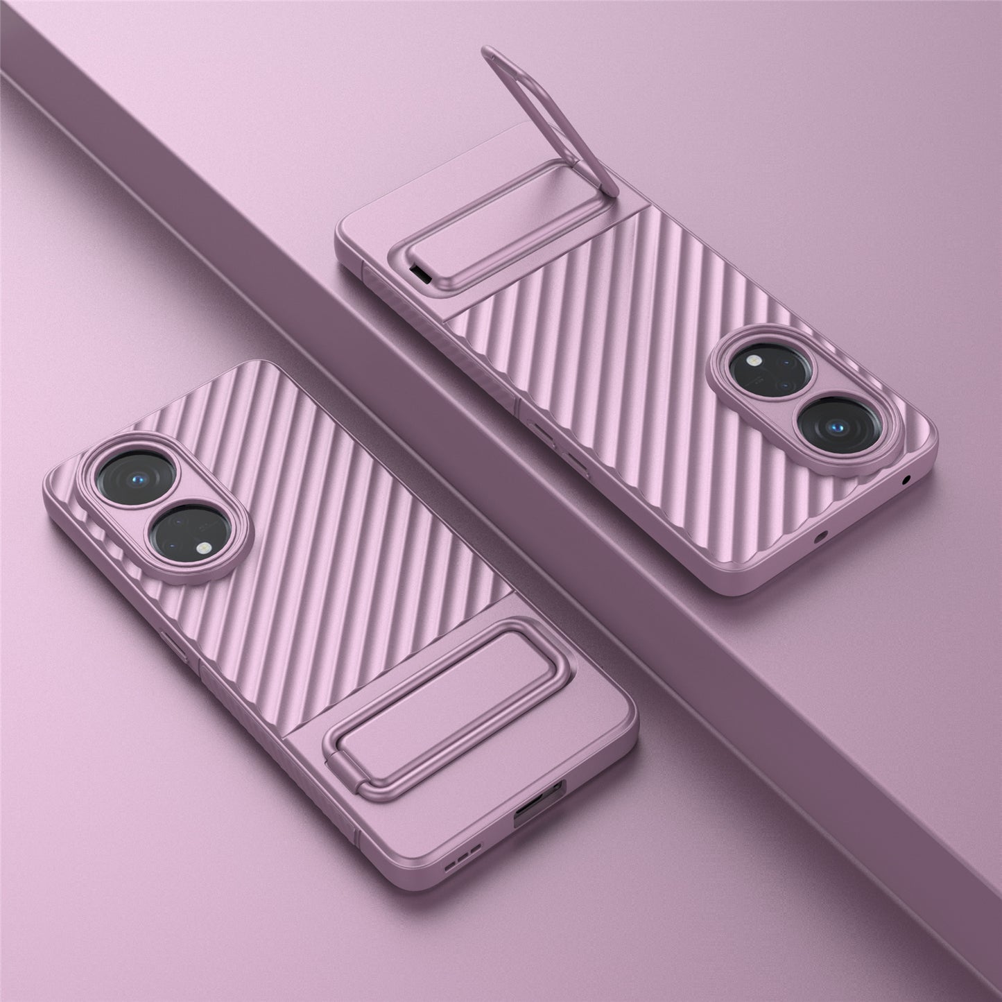 For Oppo Reno8 T 5G / A1 Pro 5G Kickstand TPU Back Cover Anti-drop Cell Phone Case