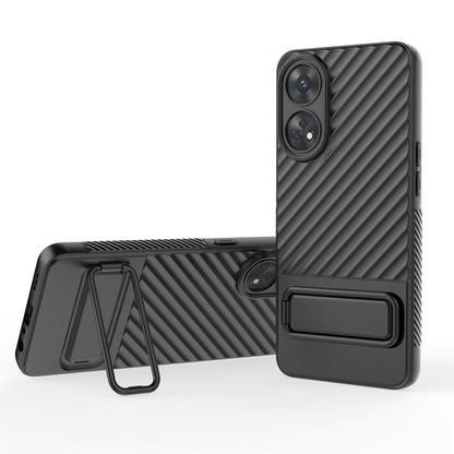 TPU Phone Cover for Oppo Reno8 T 4G , Kickstand Phone Back Protector Anti-dust Phone Case