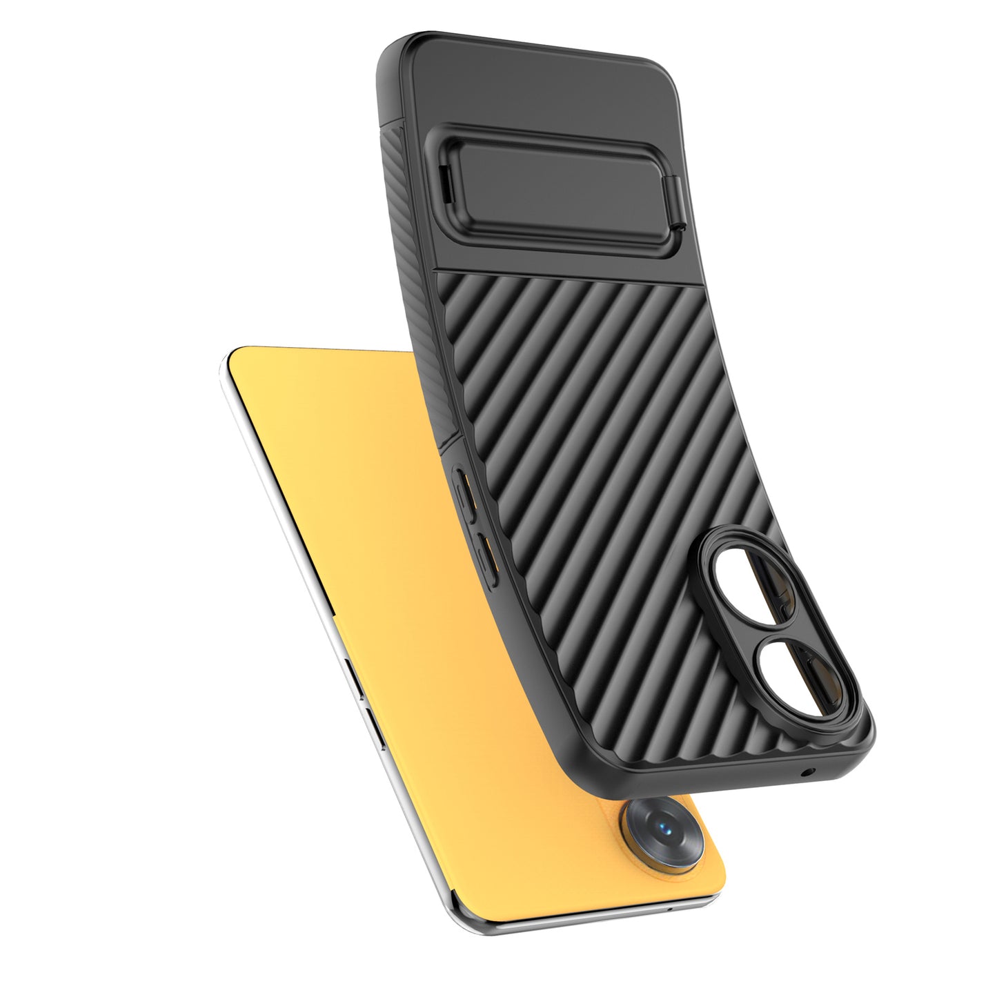 TPU Phone Cover for Oppo Reno8 T 4G , Kickstand Phone Back Protector Anti-dust Phone Case