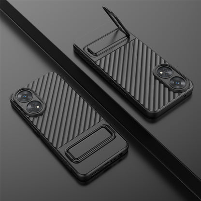 TPU Phone Cover for Oppo Reno8 T 4G , Kickstand Phone Back Protector Anti-dust Phone Case