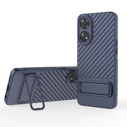TPU Phone Cover for Oppo Reno8 T 4G , Kickstand Phone Back Protector Anti-dust Phone Case