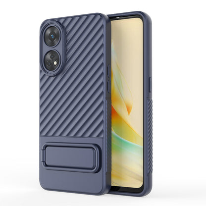 TPU Phone Cover for Oppo Reno8 T 4G , Kickstand Phone Back Protector Anti-dust Phone Case