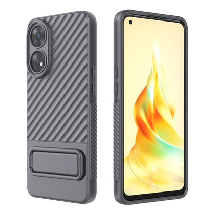 TPU Phone Cover for Oppo Reno8 T 4G , Kickstand Phone Back Protector Anti-dust Phone Case