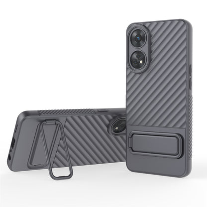 TPU Phone Cover for Oppo Reno8 T 4G , Kickstand Phone Back Protector Anti-dust Phone Case