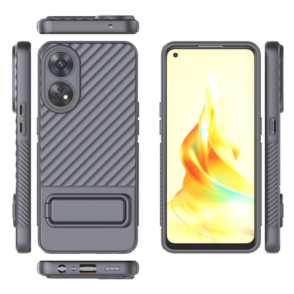 TPU Phone Cover for Oppo Reno8 T 4G , Kickstand Phone Back Protector Anti-dust Phone Case