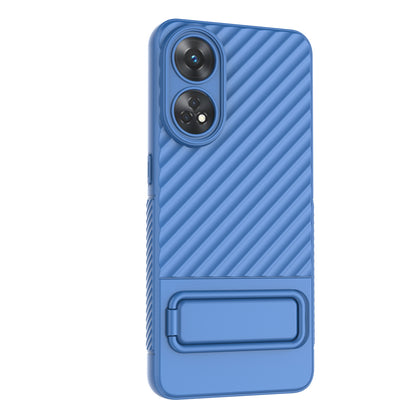 TPU Phone Cover for Oppo Reno8 T 4G , Kickstand Phone Back Protector Anti-dust Phone Case