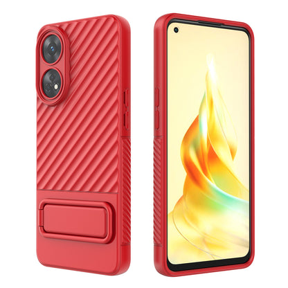 TPU Phone Cover for Oppo Reno8 T 4G , Kickstand Phone Back Protector Anti-dust Phone Case