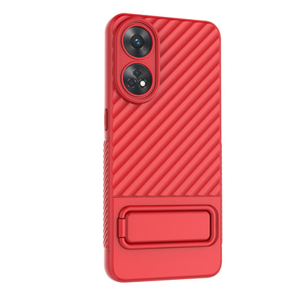 TPU Phone Cover for Oppo Reno8 T 4G , Kickstand Phone Back Protector Anti-dust Phone Case